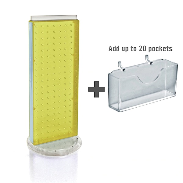 20 Pocket Revolving Pegboard Gift Card Kit for Countertop 8" x 21"